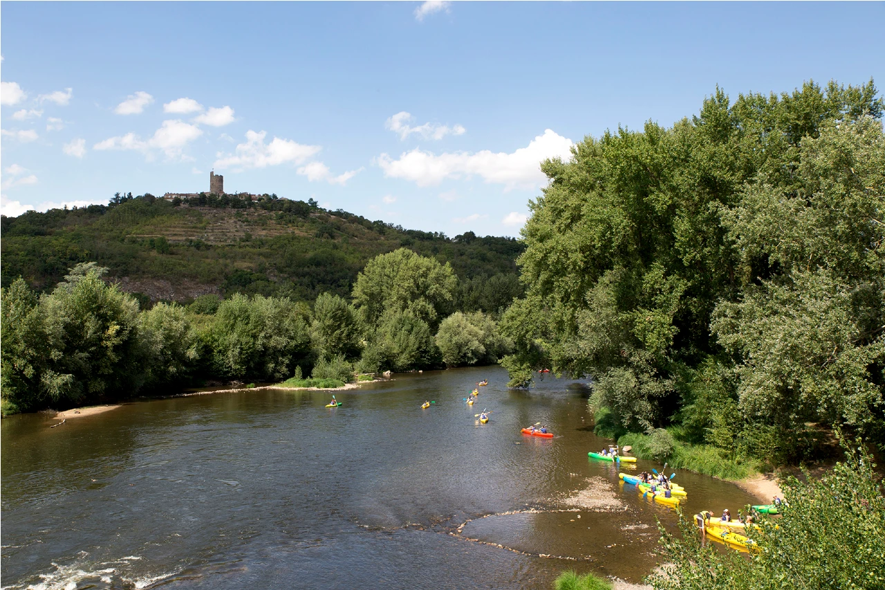 Canoe-kayak_Coudes_Départ_photo depuis le pont romain_Montpeyroux